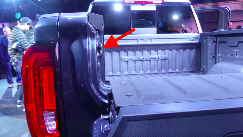 Illustration for article titled Here's Exactly How The 2019 GMC Sierra's Six-Way Tailgate Works